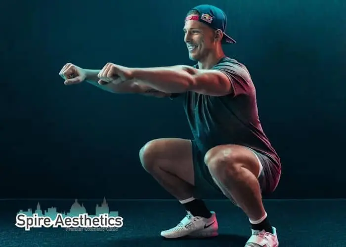 Image of man build leg muscle Hungerford through exercise