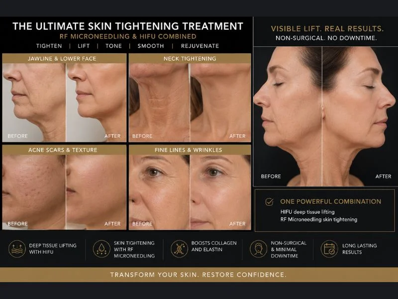 Results of combined treatment for the ultimate skin tightening treatment Hungerford